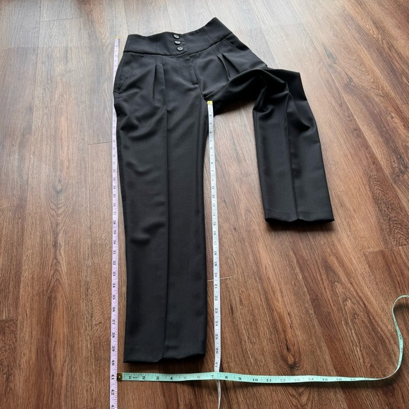 Nili Lotan Black Flavie Tapered Etienne Virgin Wool Pants Trousers - Picture 11 of 15